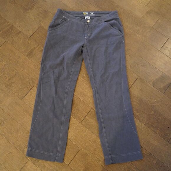 Mountain Hardwear Women's Size 14 Outdoor Hiking Pants Gray Pockets Camping Hemp - Picture 1 of 9